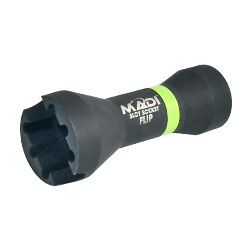 MADI Lineman Tools Compact Slot Socket Flip with Secure Lock Adapter from GME Supply